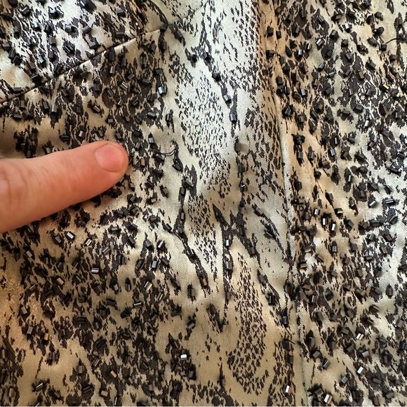 Cache Grayish Allover Beaded SnakePrint Vintage 90’s/Y2K Party Dress NWT 2 *Flaw - Picture 16 of 16